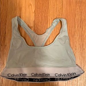 Calvin Klein racerback light blue bra